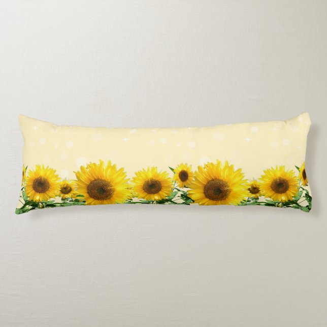 Fina solblommor Body Pillow Kroppskudde (Framsidan)