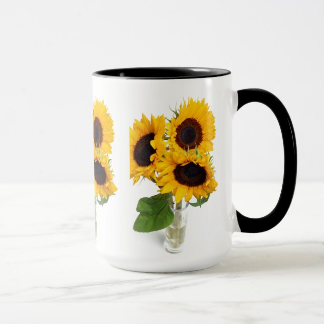 Fina solblommor Kaffe Kopp Mugg (Höger)