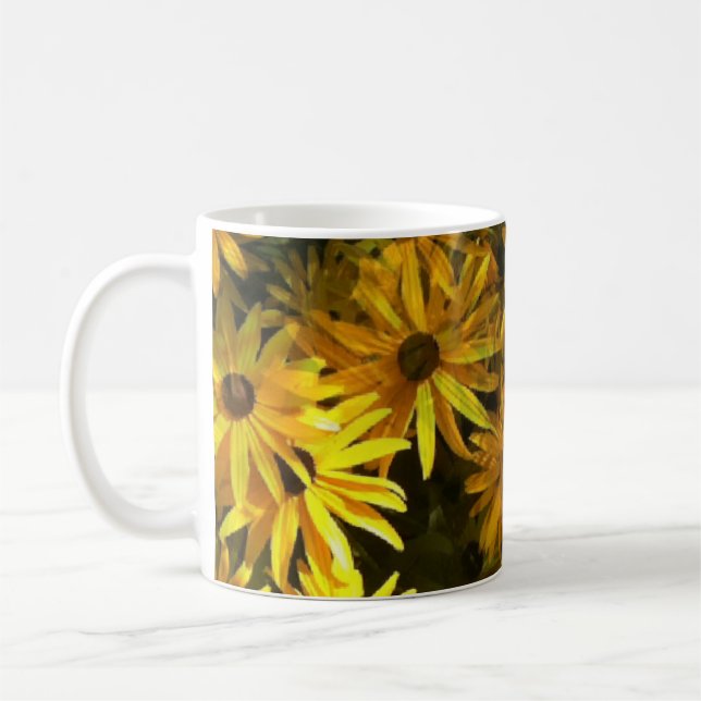 Fina solblommor Kaffe Mugg (Vänster)