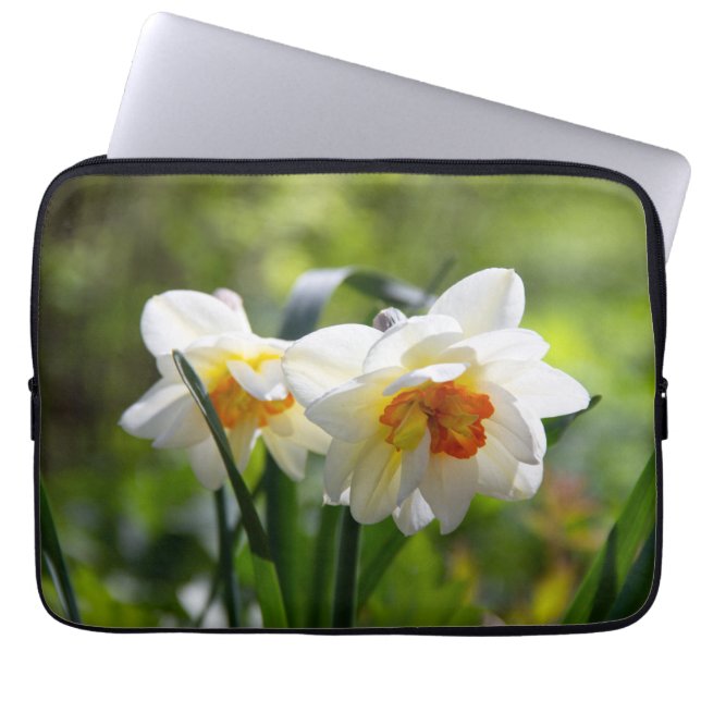 Fina, söta daffodils vår laptop fodral (Framsidan)