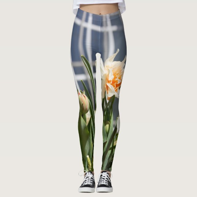 Fina, söta daffodils vår leggings (Framsida)