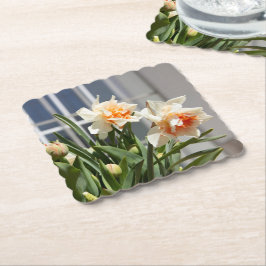 Fina, söta daffodils vår underlägg papper