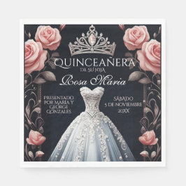 Fina spanska Quinceañera Ro Pappersservett