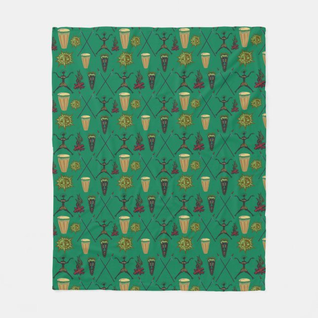 Fina symboler Mönster Fleecefilt (Framsidan)