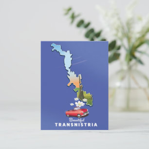 Fina Transnistrien karta Inbjudan Vykort
