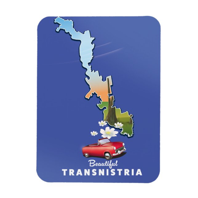 Fina Transnistrien karta Magnet (Vertikal)