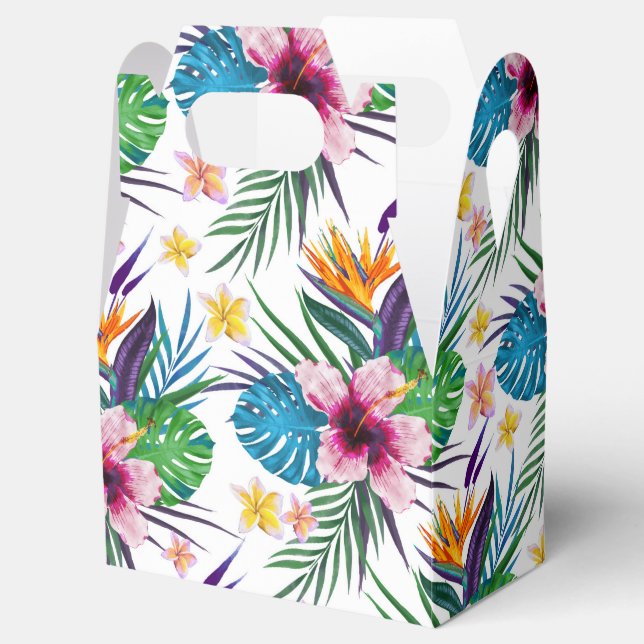 Fina tropiska blommigtens färgfärger presentaskar (Öppnad)