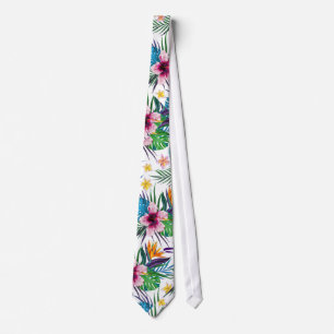 Fina tropiska blommigtens färgfärger slips