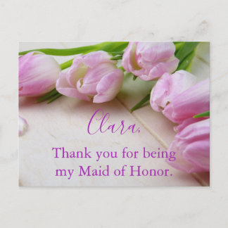 Fina Tulips Tack Maid of honor Vykort
