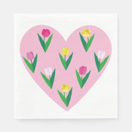 Fina tulpaner. pappersservett
