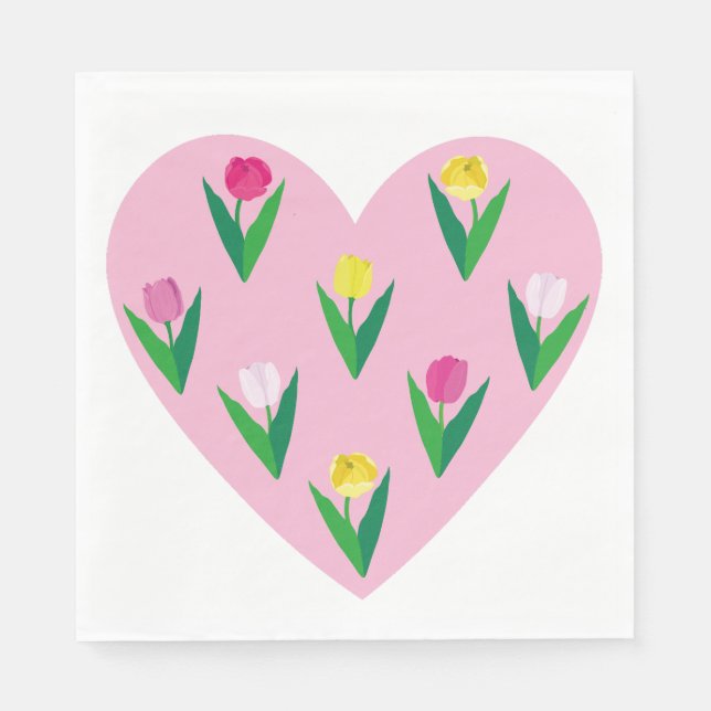 Fina tulpaner. pappersservett (Framsidan)