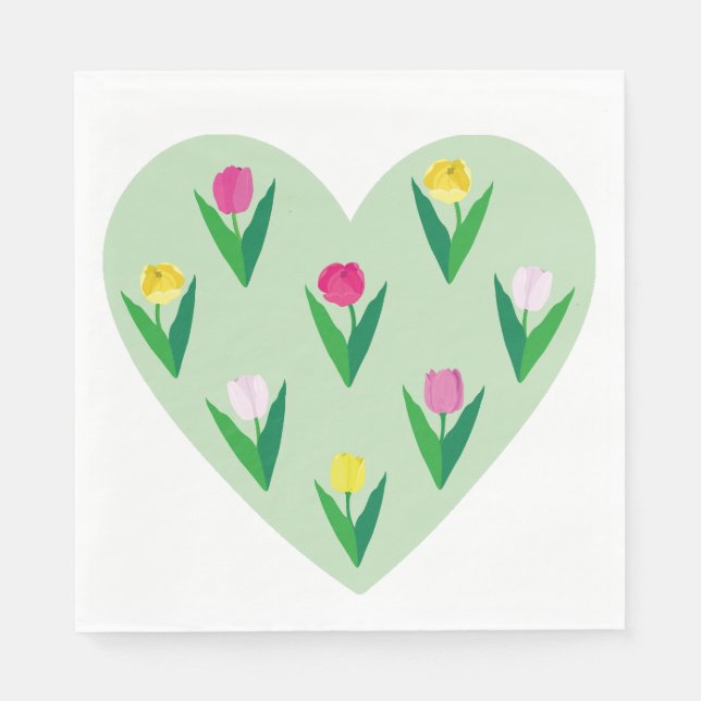 Fina tulpaner. pappersservett (Framsidan)
