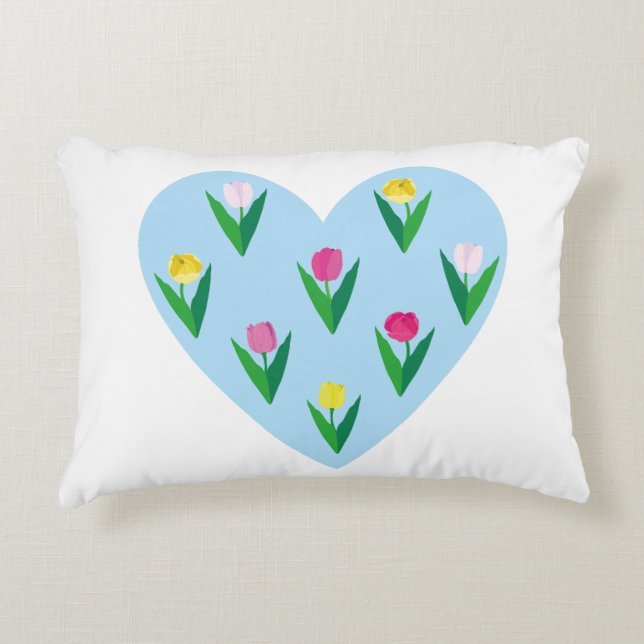 Fina tulpaner. prydnadskudde (Framsidan)