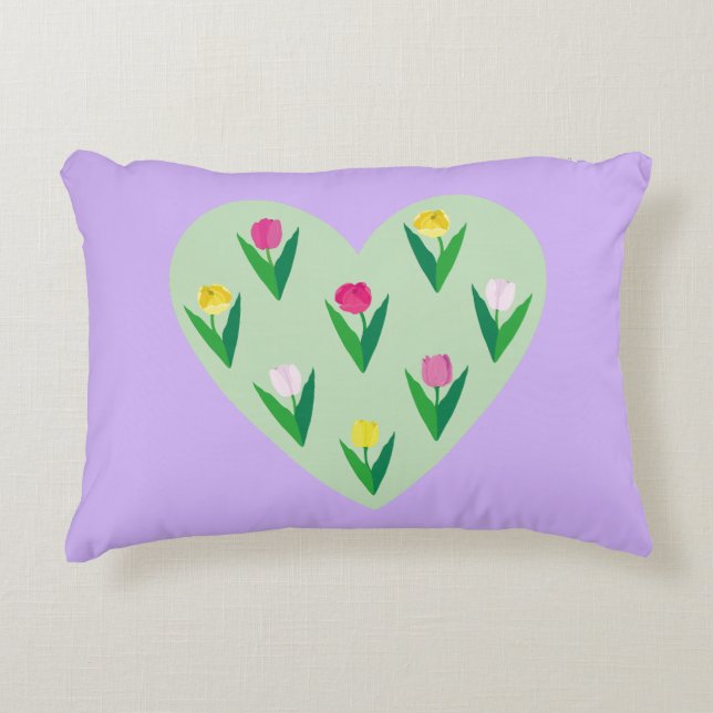 Fina tulpaner. prydnadskudde (Framsidan)