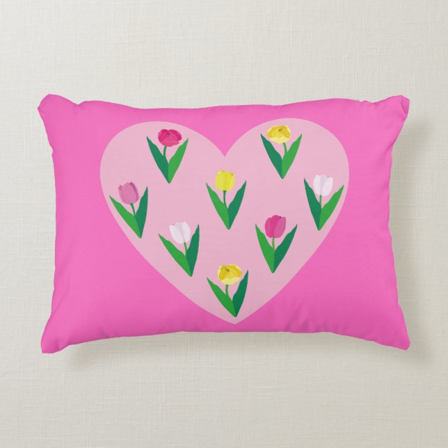 Fina tulpaner. prydnadskudde (Framsidan)
