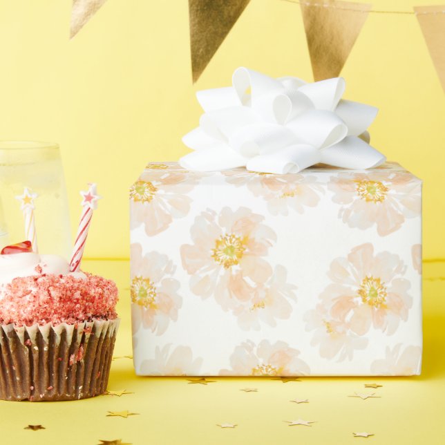 Fina vattenfärgblommor presentpapper (Födelsedagsfest)
