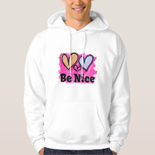 Fina vattenfärghjärtor hoodie
