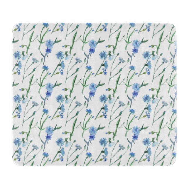 Fina vattenfärgkornblommor (Framsidan)