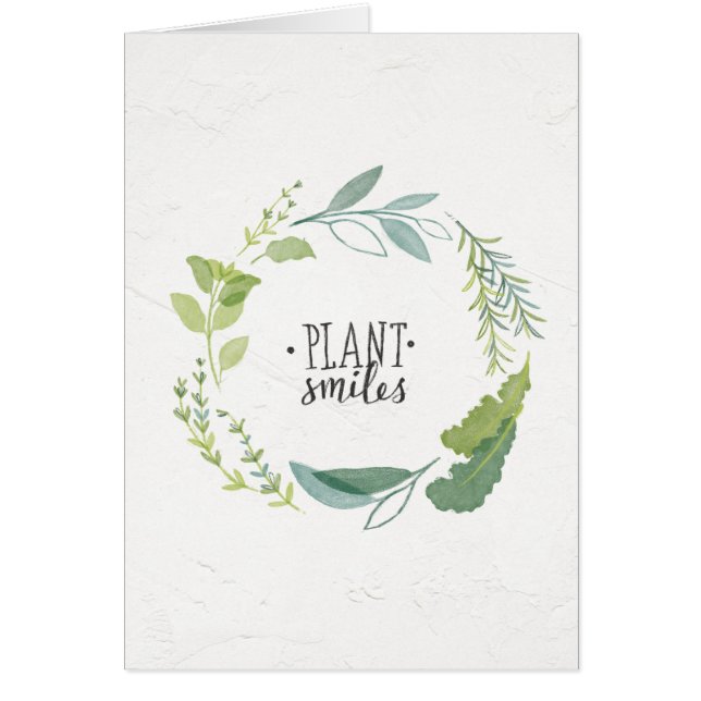 Fina växtleenden för örter II | Hälsningskort (Framsidan)