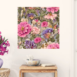 Fina Vintage Flowers Poster