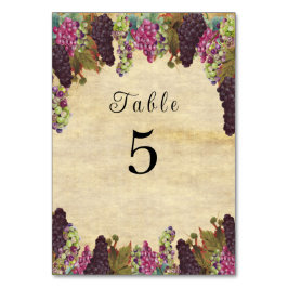 Fina Vintage Grape Vines Rustic Bordsnummer