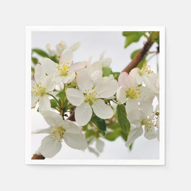 Fina vita Blommar Pappersservett (Framsidan)