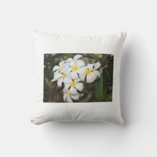 Fina vita blommor, Plumeria, kudde