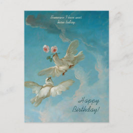 Fina vita duvor ro CC1262 Boucher Birthday Vykort