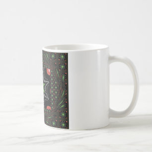 Fina, vitroande stjärnor, bakgrund Skriv ut vektor Kaffemugg