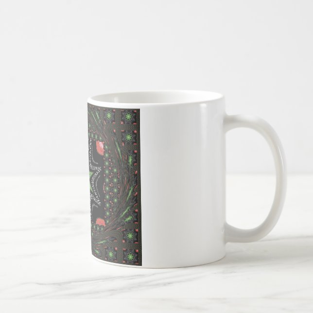 Fina, vitroande stjärnor, bakgrund Skriv ut vektor Kaffemugg (Höger)