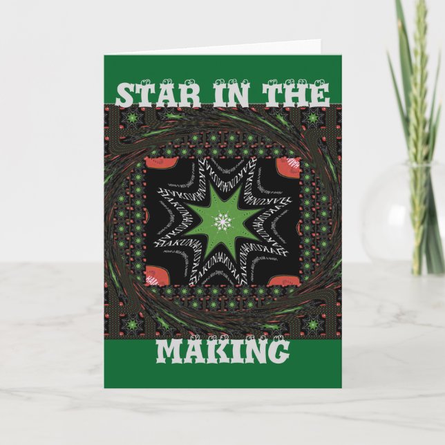 Fina, vitroande stjärnor, bakgrund Skriv ut vektor Kort (Framsida)