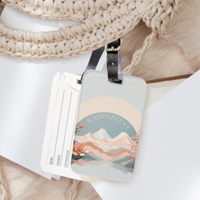 Fina Wanderlats Mountain Landscape Travel Bagagebricka (Skapare uppladdad)