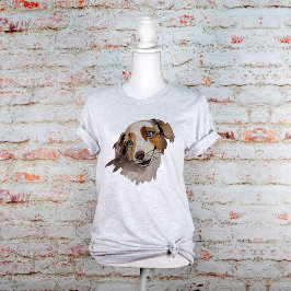 Fina Watercolor Blue Eyed Australian shepherd T-shirt