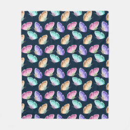 Fina Watercolor Butterfly Mönster Fleecefilt