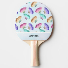 Fina Watercolor Butterfly Mönster Pingisracket
