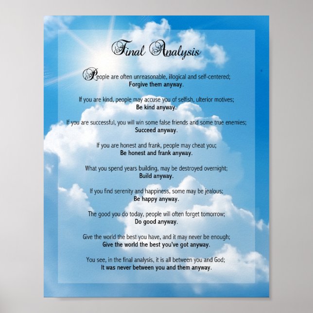 Final Analysis: "Do It Anyway" Poster (Framsidan)