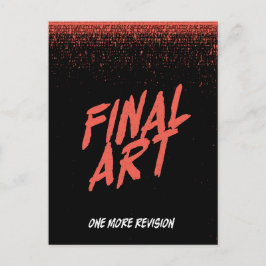 Final Art - Vintage horror movie poster Vykort