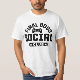 Final Boss Social Club Gaming Controller T Shirt