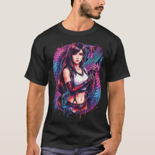 Final Fantasy VII Tifa Lockhart Rebirth Gårdfull B T Shirt