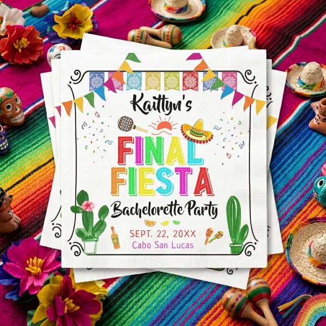 Final Fiesta Mexicana Bachelorette Party Pappersservett (Skapare uppladdad)