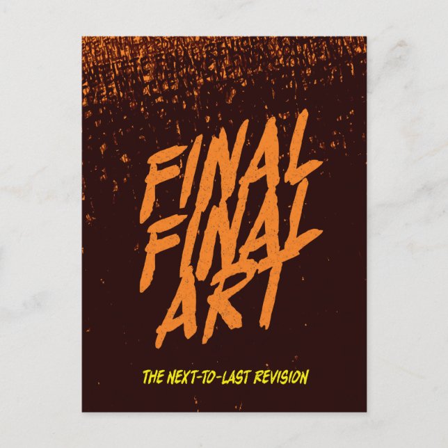 Final Final Art - Vintage filmsk posterparodi Vykort (Framsida)