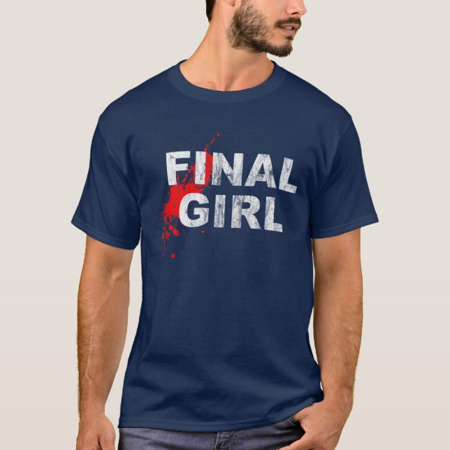 Final Girl Horror Movie Slasher Filmankop family T Shirt (Framsida)