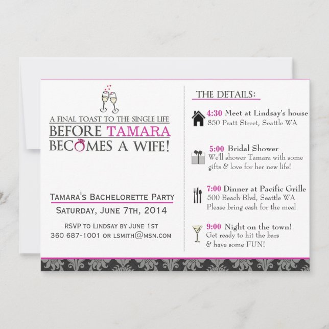 Finalrostat bröd inbjudningar (Framsida)