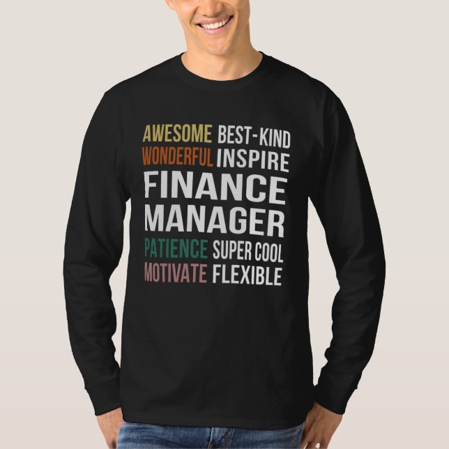 Finance Manager  Appreciation T Shirt (Framsida)