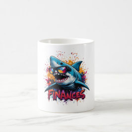 Finance Shark Mugg - lustig Tecknad Design
