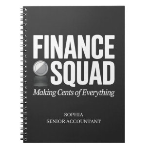 Finance Squad Anpassat Namn Roligt Kontorshumor  Anteckningsbok