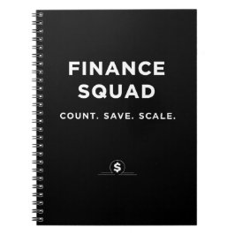 Finance Squad – Count. Save. Scale Anteckningsbok