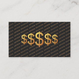 Financial Advisor Dollar Symbol Finance Management Visitkort