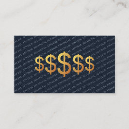 Financial Advisor Money Management Dollar Symbol Visitkort