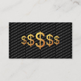 Financial Advisor Money Wealth Management Gold Visitkort